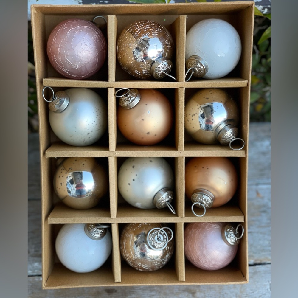 Sleigh Hill Mercury glass Christmas holiday ornaments